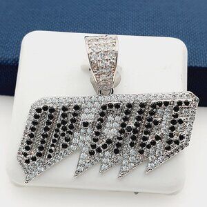"925 Sterling Silver Plated CZ Pendant, INUS1BR296